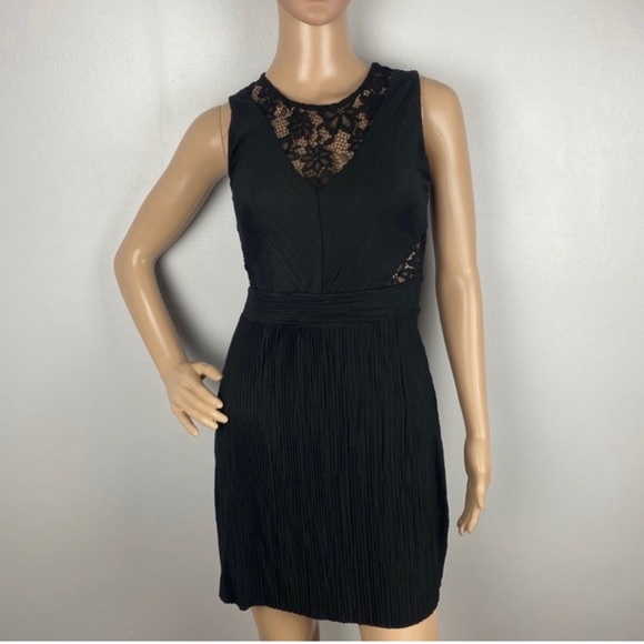 ALLSAINTS BLACK SLEEVELESS MINI DRESS - Picture 2 of 8